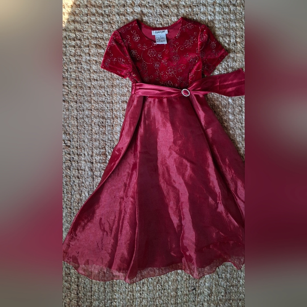Vintage Byegirl tulle dress velvet girl size 6 christmas formal elegant luxury